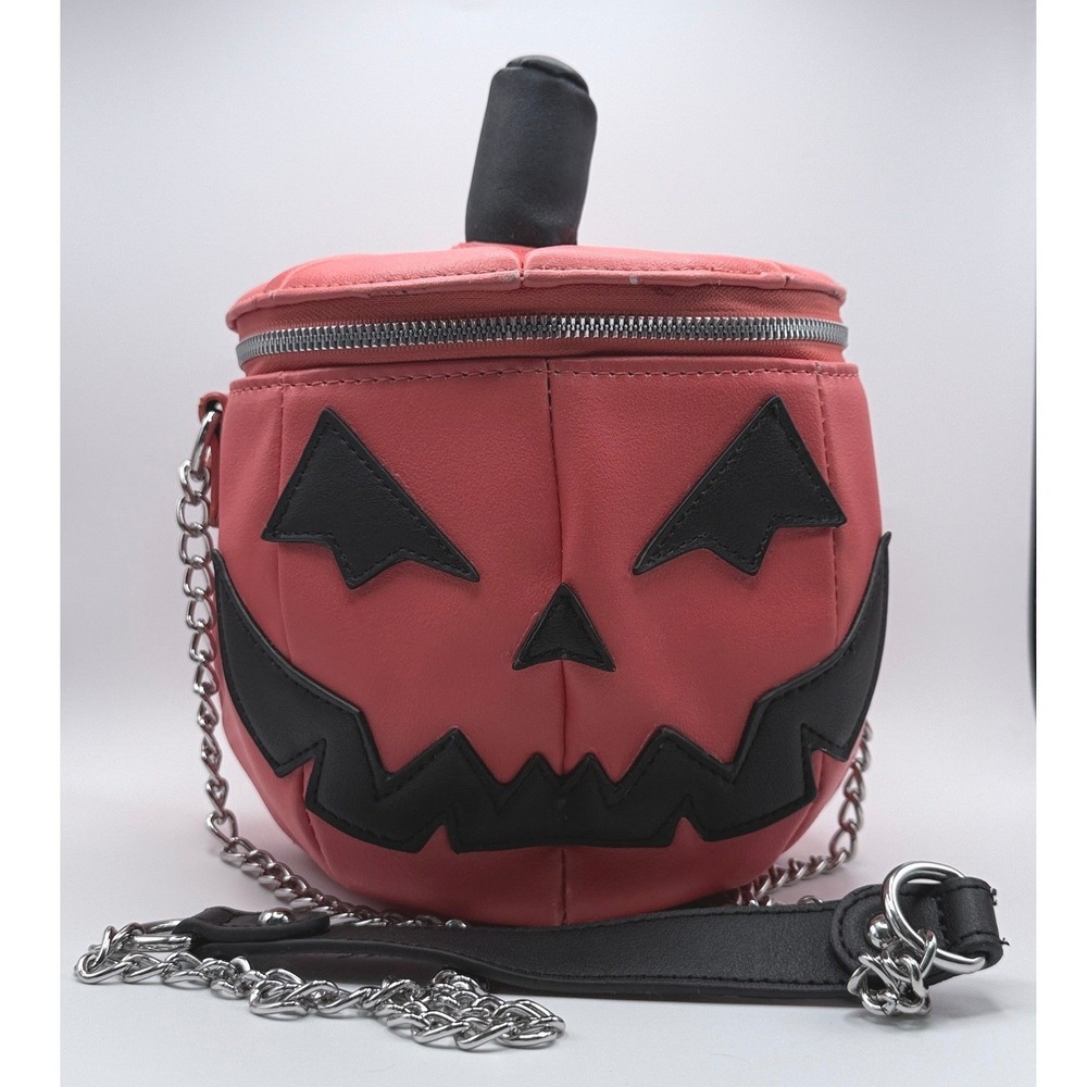 Pumpkin Crossbody Purse Women Halloween Spooky Goth Whimsigoth Jack-O-Lantern